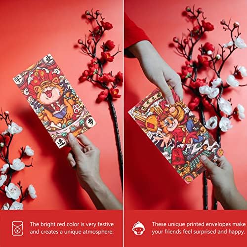 Китайски Подаръци Китайски Червени Пликове Джоба си за пари: Хунбао 2022 Нова Година Хонг Бао на празника на Пролетта Година Сватбен Бизнес 18шт Джоб на Чантата