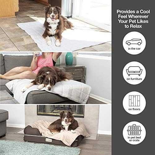 Охлаждащо одеяло за кучета и котки PetFusion Премиум-клас. Леко одеало за домашни любимци | Одеало за домашни любимци, Която може да се пере в машина|, с Различни размери: