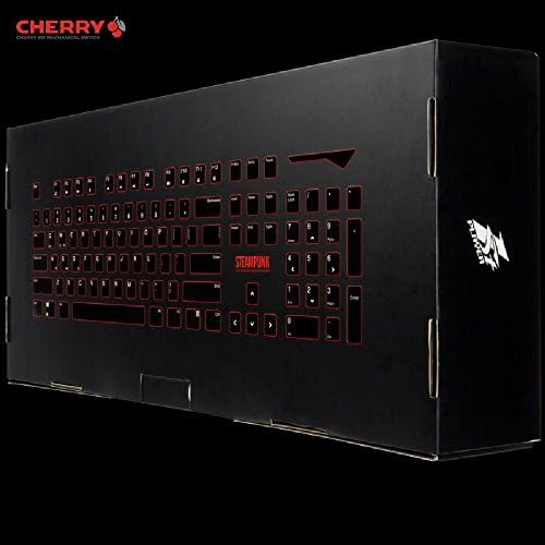 Ръчна Детска Клавиатура 1STPLAYER в стил Steampunk, Превключватели Cherry MX Blue, red led осветление, 104 клавиша пълен размер