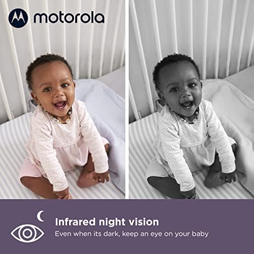 Motorola Baby Monitor VM85-5 WiFi Видеоняня с камера и осветление настроение - се Свързва към заявлението за детска стая, обхват 1000 фута, двупосочен звук, дистанционно канче, цифро
