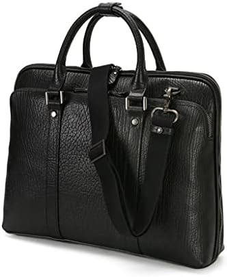 TKFDC Бизнес Мъжка чанта-портфейл 15,6 инча, чанта през рамо, Кожени мъжки чанти, чанта за компютър (Цвят: D, размер: както е показано)