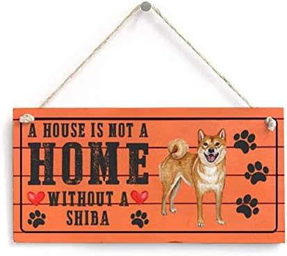 Голдън Ретривър Дървена Табела с Хумористичен Цитат Къща Не е Къща Без Куче е Знак за любителите на животни Селска Къща В стил Кънтри,