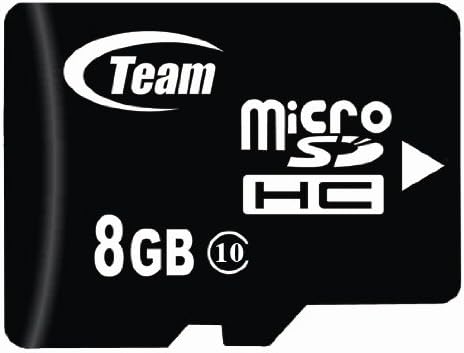 Високоскоростна карта памет microSDHC Team 8GB Class 10 20 MB/Сек. Невероятно бърза карта за Nokia 2690 2700 Classic, 2710 Navigation