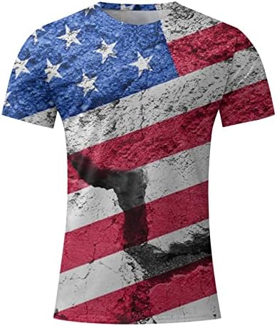 BEUU/ Мъжки Тениски с Къс ръкав Патриотичен войници, Върхове с Флага на сащ 4 юли, Летни Панталони Ежедневни Тениски с Мускули