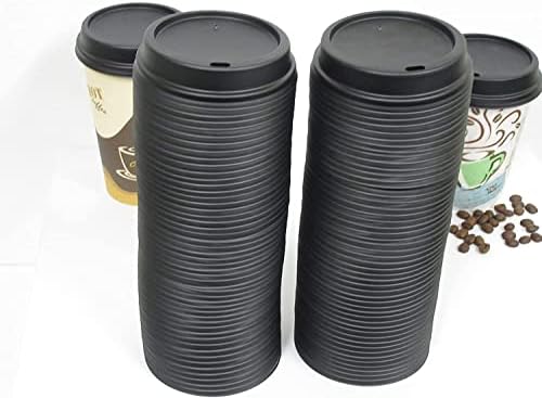 Черна куполообразная делото - произведено в САЩ - за картонени чаши за горещо на 10-24 грама и 12-16 грама. чаша perfectouch, за Еднократна употреба Чашата за Кафе С Пластмасов?