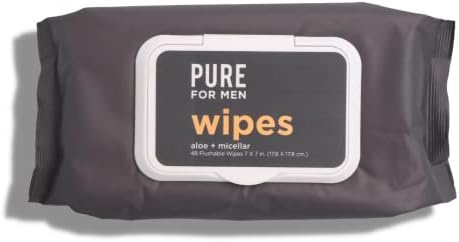 Смываемые кърпички Pure for за мъже | Премахване на неприятна миризма, са биоразградим, не съдържа парабени и алкохол | Витамин
