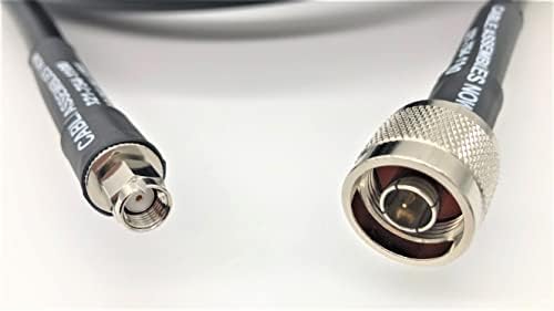 Cable билд Сега - Коаксиален кабел за удължаване LMR-400 /LMR400 Таймс Microwave с ниски загуби за Рис Миньор/Helium HNT Hotspot Миньор / LoRaWAN Hotspot - 20 фута (N) Включете към штекеру RPSMA