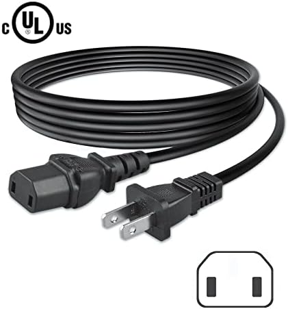 2-Пинов захранващ кабел за променлив ток, посочен в UL Гай-Tech, Съвместимо с Sony KDL-40VL160 KDL-40W4100 Bravia TV LED с 2 слота, неполяризованный