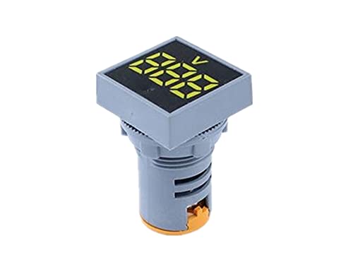 BEFIA 22 мм Мини Цифров Волтметър Квадратен ac 20-500 В Волта Тестер за напрежение на електромера Led Лампи Дисплей (Цвят: