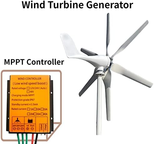 MPPT Контролер за зареждане на 1000 Вата dc 12 v/24-48 В Водоустойчива IP67 Контролер за зареждане на генератор на вятърни турбини (Цвят: 1000 W, размер: 48)