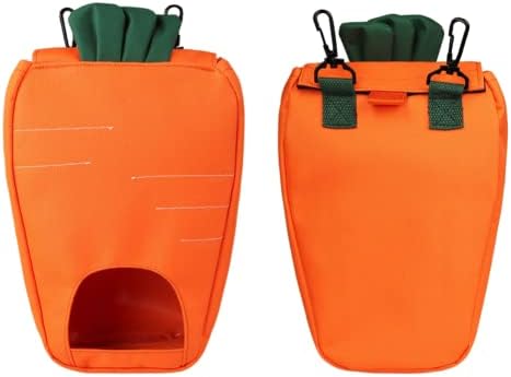 Чанта за подаване на Сено и Чували За Съхранение на Сено Висящи Торби за Хранене под формата на Моркови за Дребни Животни, Устойчиви на Укусам Зайци