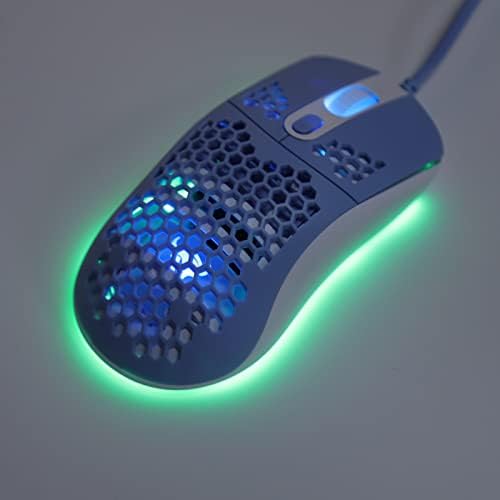 Мишка RTLR RGB, начална Клетъчна мишка USB ABS-материал за офис (син)