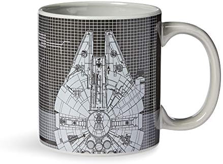 Официалната Чаша Star Wars Millennium Falcon Със схеми на окото на 20 грама - Керамична чаша За топла кафе, чай, какао - С подробни