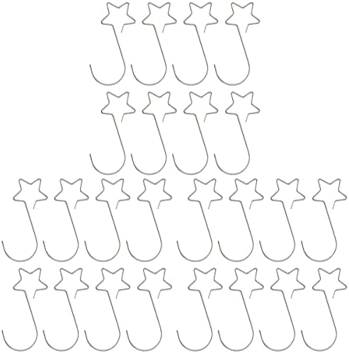 PartyKindom 180 Бр Куки във формата на Коледна Звезда Творчески Метална Кука За Закачване Коледен Декор Коледна Украса Подаръци Украса