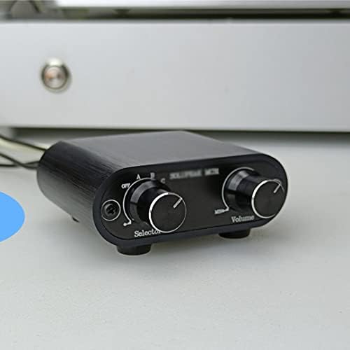 Аудиопереключатель SXYLTNX 3,5 мм с водачи за регулатор на силата на звука, 3 в 1 От 1/8 aux switcher, Блок за избор на сплитер,