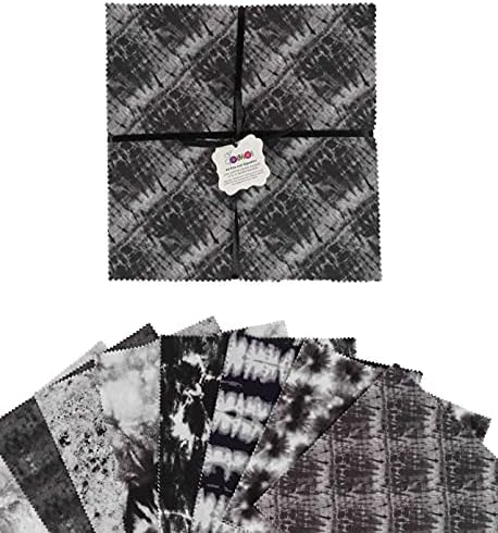 Soimoi Предварително изсечен 10-инчов комплект от памучен плат с принтом като чихуахуа и грах, квадрати за капитониране, очарователна
