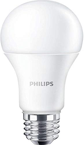 Led крушка Philips А21 без регулиране на яркост: 1500 лумена, 5000 Кельвинов, 18 W (което се равнява на 100 Вата), цокъл E26, Матиран, дневна светлина, комплект от 4 елемента (съответс?