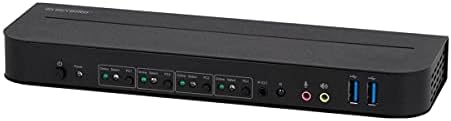 Комутатор Monoprice Blackbird 4K, HDMI 2.0 и USB 3.0 4x1 KVM, 4K @ 60Hz, HDR, YCbCr 4: 4:4, HDCP 2.2, Общ достъп до 4 компютъра с 1 клавиатурата,