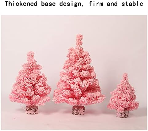 AYDFN Коледно Дърво, Розов Цвят Имитация на Снежинки Висок Клас Стекающийся Кедър PVC Коледна Украса с Ретро Празничната Сцена В