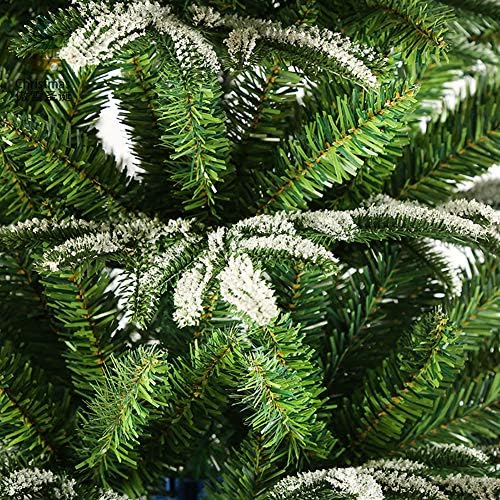 Навесная Изкуствена Коледна елха DLPY 6,8 метра от Премиум-клас Със Сняг Флокированием на панти Са изцяло метална Крака, Без подсветка за празнична украса-Зелен 6,8 фут?