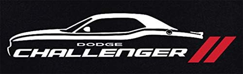 JH DESIGN GROUP Мъжка Черна Тениска с кръгло деколте и къс ръкав Dodge Challenger Car от JH DESIGN GROUP
