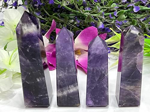 Кула от Лечебни кристали GEMSCITE | 2,25 - 3,50 Crystal Скъпоценен Камък | 4 Граненая Терапия За Медитация в Рейки-Чакра