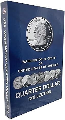 Албум за събиране на монети 2020 г. в твърди корици с Поролоновой вътрешната част за монети на САЩ (квартал на Вашингтон)