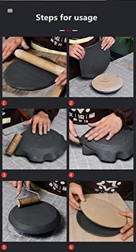 WellieSTR ClayTools Керамични Формоване форма на Керамика с Инструменти на Керамична Форма За фрезоване на Чинии, Ръчно изработени калъп За чинии - (М) Правоъгълник 30x15 см /12x6