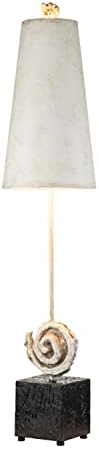 Настолна лампа Лукас Mckearn от Вихрови стомана с покритие цвят Бял Кости TA1163