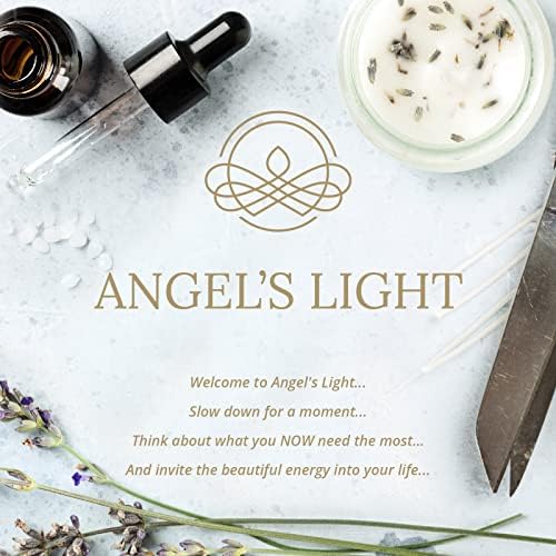 ANGEL ' S LIGHT Gabriel - Луксозна Ароматизира свещ. Енергията на Равновесие, подхранване и Насоки. Ръчна изработка. Натурален соев восък с Етерични масла. Сандалово дърво, Ро?