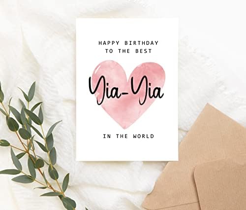 Поздравителна картичка честит рожден Ден на най-Добрата Йя-Йя В Света - Yia-Yia Birthday Карти от пощенска Картичка Yia-Yia -