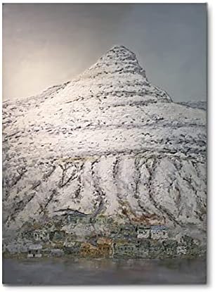 ZZCPT Съвременната абстрактна живопис 3D декоративна живопис Модерна проста вертикална декоративна живопис снежна планина