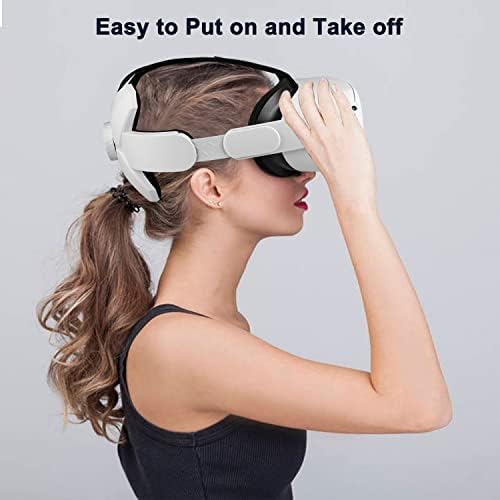 Централен колан TechKen VR, Съвместим с Meta Quest 2, аксесоари Oculus Quest 2 с възглавница за глава, за подмяна на елита на каишка, Удобен