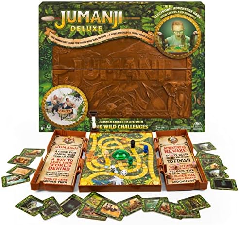 Играта Jumanji Deluxe, вълнуваща електронна версия на класическата настолна игра с история приключение филм, със светлина