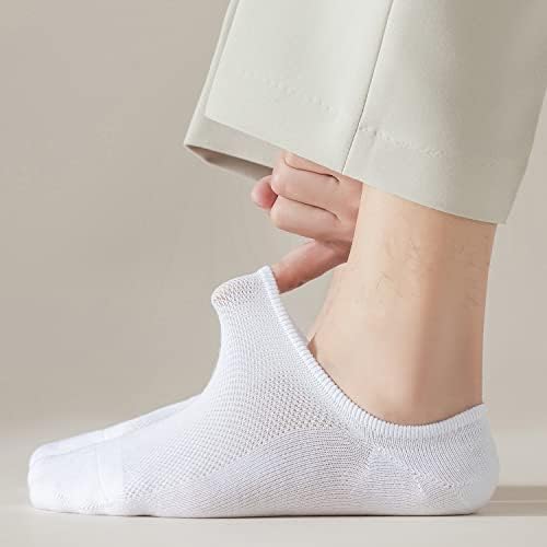 Къси чорапи Mottee & Zconia No Show Sock с ниско деколте на Щиколотке за Мъже/Жени, Основни Ежедневни Нескользящие Памучни Чорапи с Нескользящими Дръжки