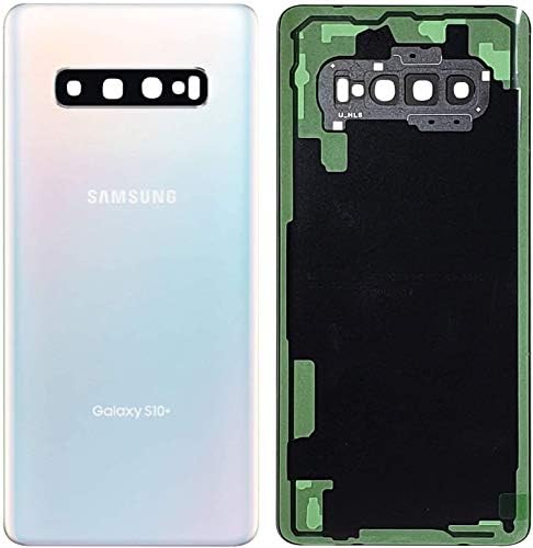 Jasmoc Оригиналната Подмяна на задната стъклен капак Galaxy S10 Plus Задвижваната на корпуса на обектива на камерата и рамка Подмяна на задното стъкло за модели на Galaxy S10 + и ?