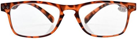 Очила за четене на 80-те години в ультратонкой гъвкава рамка Eyekepper, на 5 групи, костенурка + 1,5