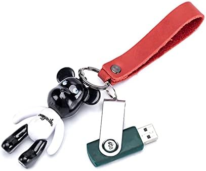 Huyfoig 7 Бр. Кожена верижка за ключове със скоба за линия на колана за ключове - Кола ключодържател - Каишка за ключове - Каишка за USB флаш устройство - Ключодържател - Под