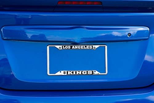 Метална рамка регистрационен номер на екипа на НХЛ Националната хокейна лига на Лос Анджелис Кингс за предната или задната част на автомобила, официално лицензира