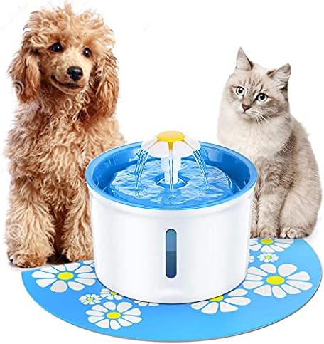 ZLXDP Чешма за вода за котки, пияч за кучета, USB автоматичен диспенсер за вода, супер тиха пияч, автоматична ясла