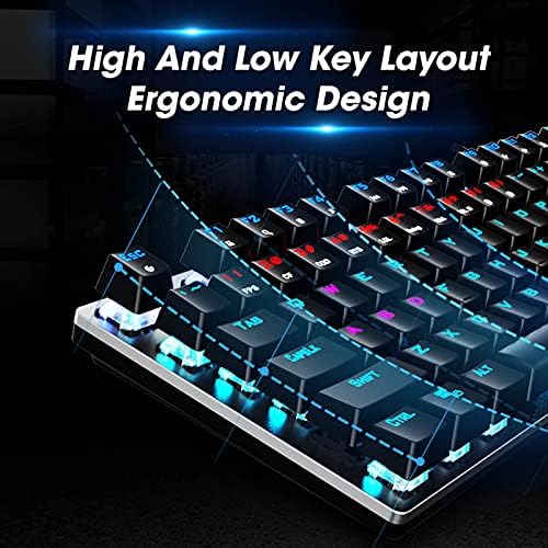 Клавиатура игри KJDPP, Набор от светещи клавиатура и мишка, USB Клавиатура и мишка, Набор от Цветни офис геймърска клавиатура с подсветка