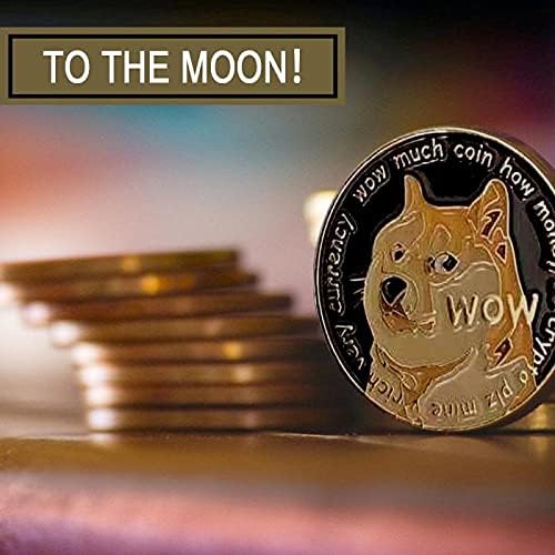 Креативен спомен Dogecoin Позлатена монета Възпоменателна монета Чудесен физически подарък, който може да събира Златна колекция
