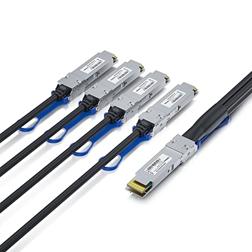 400G QSFP-DD (PAM4) до 4X100G QSFP56, Пасивен Меден Свързващ кабел за директно свързване за Mellanox, 0,5 метра (1,64 метра)