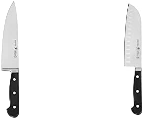 Нож за майстор-готвачи HENCKELS Classic 8 см и класически остър като бръснач 7-инчов нож Santoku с кухи острие, немска разработка