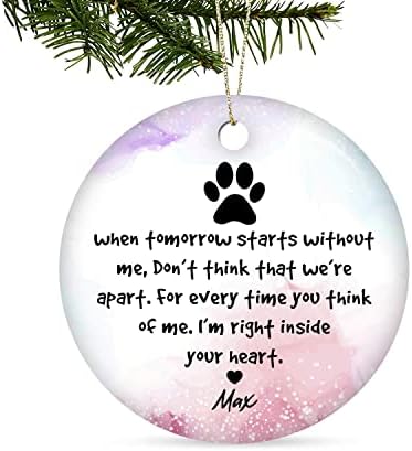 Плака VHGECO за Загубата на домашен любимец, Отпечатък от Лапа в Памет на Любимия си Рождественском Де, спомен за едно Куче, Съчувствие Загуба на домашен Любимец в себе