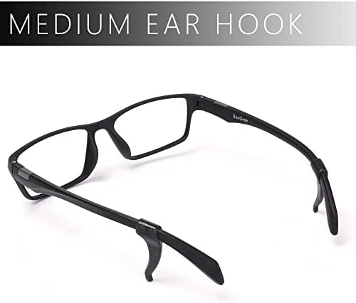 SooGree Eyeglass Ear Grip - Мек Удобен противоскользящий патрон, Силиконов ухото на куката, Хонорар дужек за очила, Слънчеви очила 16 двойки (среден размер)