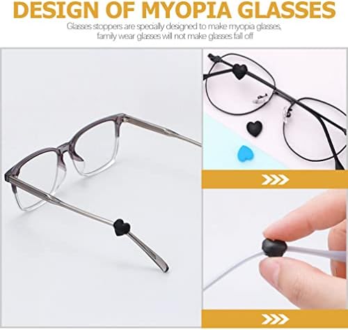 Каишка за очила Healeved, Ушна дръжка за очила във формата на сърце, 16 Двойки противоскользящих силиконови Крачета за очила,