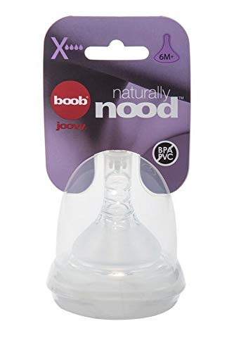 Биберон за шишета Joovy Boob Естествено Nood От ултра силна силикон с издатини, имитирующими форма на мама, се издават в 5 варианта