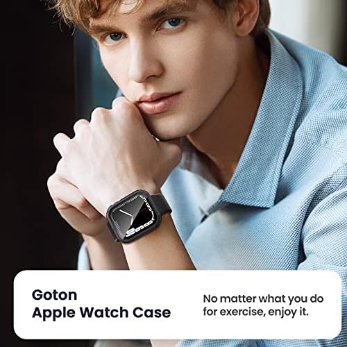 [2] Goton за водоустойчиви защитни своята практика за Apple Watch Series 8 и 7 45 мм и защитно покритие за КОМПЮТРИ, на 360