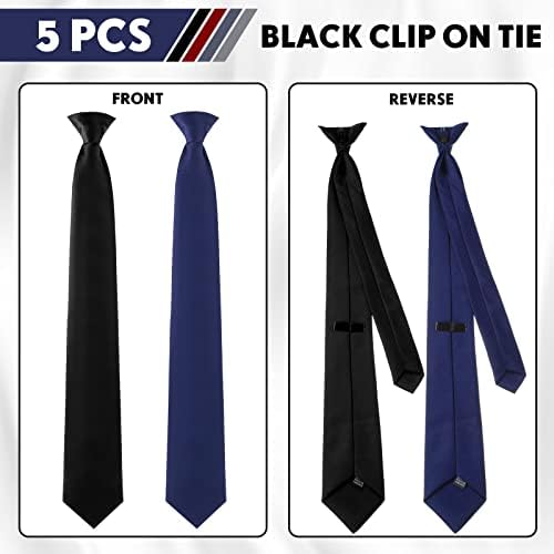 Вратовръзки-клипове за мъже, Обикновен Мъжки Вратовръзки-клипове за равенство, 20-Цолови Предварително Обвързани Мъжки Вратовръзки-клипове,